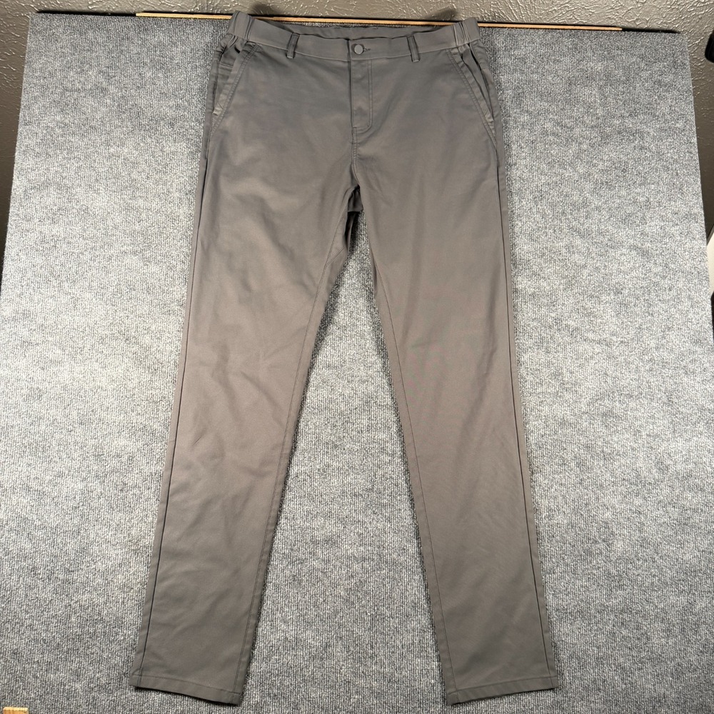 Jack Archer Pants Mens 35x36 Gray Chino Slim Fit Tapered Leg Casual Dress